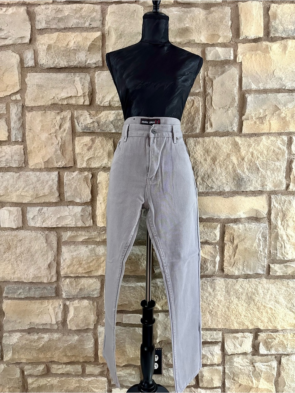 Frankie B. Light Gray High-Rise Slim Jeans
